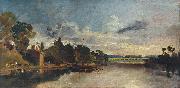 Joseph Mallord William Turner The Thames near Walton Bridges oil painting on canvas